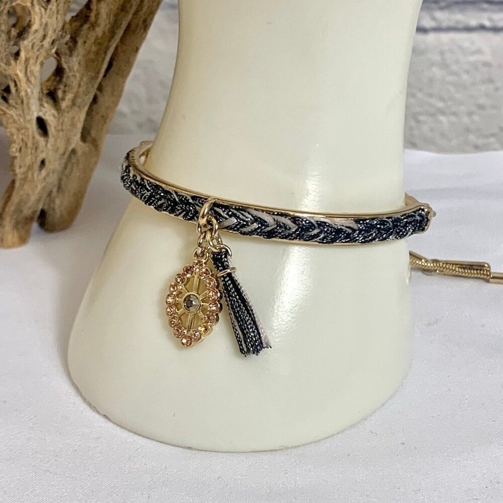 Lonna & Lilly Gold Tone Tassel Lariat Bracelet